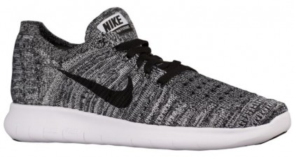 Nike Free Rn Flyknit Damen Sports Weiß/Schwarz