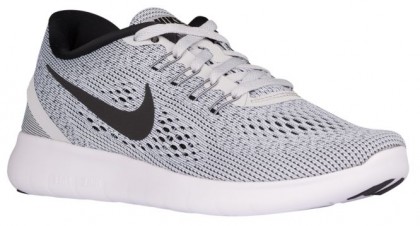 Nike Free Rn Weiß/Rein Platin/Schwarz Damen Runningschuh