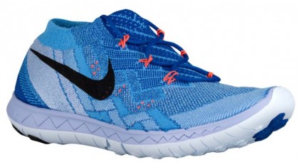 Nike Free 3.0 Flyknit Rennfahrer Blau/University Blau/Blau Tönung/Schwarz Damen Sneakers