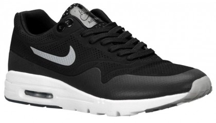 Nike Air Max 1 Ultra Moire Schwarz/Metallic Silber/Weiß Damen Laufschuh
