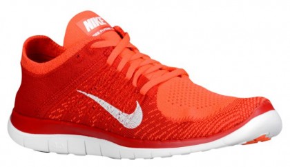 Nike Free 4.0 Flyknit Hell Crimson/University Rot/Gesamt Orange/Weiß Herrenschuh