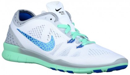 Damen Nike Free 5.0 Tr Fit 5 Breathe Weiß/Wolf Grau/Grün Glühen Sneakers