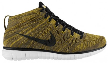 Nike Free Flyknit Chukka Herren Trainingsschuhe Tarp Grün/Seaweed/Gold Lead/Schwarz