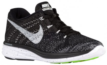 Nike Flyknit Lunar 3 Schwarz/Midnacht Fog/Wolf Grau/Weiß  Damen-Laufschuh