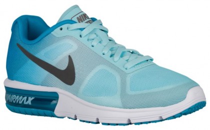 Nike Air Max Sequent Blau Lagoon/Copa/Weiß/Metallic Dunkel Grau Damen Running Schuhe