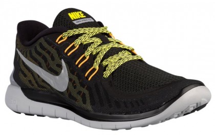 Nike Free 5.0 2015 Schwarz/Metallic Silber/Anthrazit/Schall Gelb Herren Trainingsschuhe