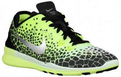 Nike Free 5.0 Tr Fit 5 Giraffe Print Damenschuhe Schwarz/Volt/Silber