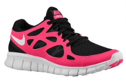 Nike Free Run + 2 Damen Sneakers Schwarz/Weiß/Kirsch-
