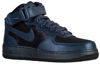 Nike Air Force 1 '07 Mid Prem Metallic Waffenkammer Marine Damen Sneaker