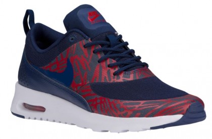 Nike Air Max Thea Print Damen Laufschuhe Loyal Blau/University Rot/Weiß