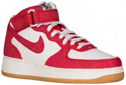 Nike Air Force 1 Mid Rot/Sail/Braun Herren Sportschuheschuhe