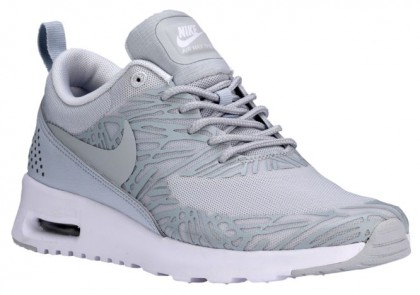 Damen Nike Air Max Thea Print Rein Platin/Weiß/Metallic Silber Running Schuhe