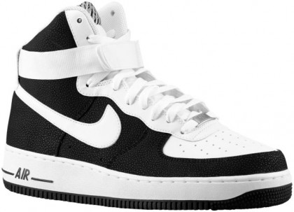 Nike Air Force 1 High 07 Leather Herren Athletic Shoes Schwarz/Weiß