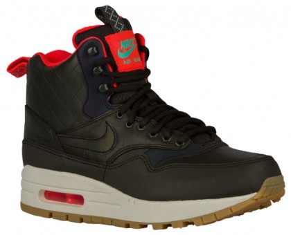Nike Air Max 1 Mid Sneakerboot Sequoia/Schwarz/Hell Crimson/Minze Damenschuh