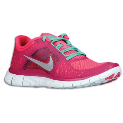 Damen Nike Free Run + 3 Rosa Force/Reflektierend Silber/Sport Fuschia Running Schuhe