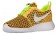 Nike Roshe One Flyknit Damen Sportschuhe Volt/Weiß/Gesamt Orange/Schwarz