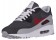 Nike Air Max 90 Ultra Essential Herren Turnschuhe Dunkel Grau/Gym Rot/Wolf Grau/Anthrazit