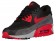 Nike Air Max 90 Essential Damen Turnschuhe Schwarz/University Rot/Dunkel Grau/Wolf Grau